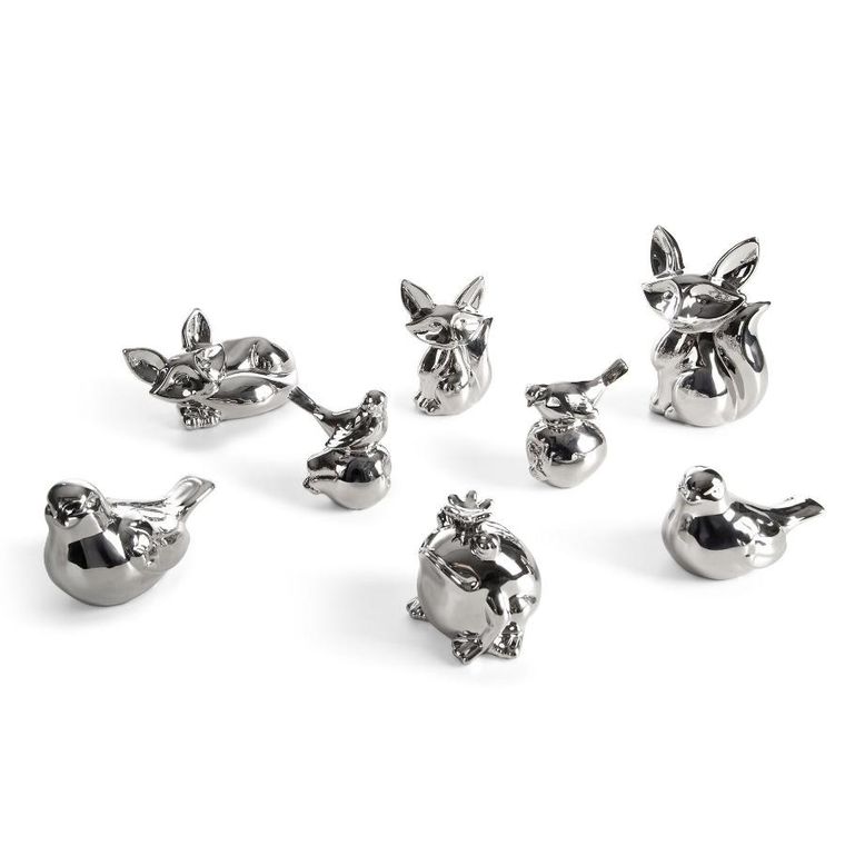 Eurofirany, figurka dekoracyjna, Fabio, 10-9-10 cm, srebrny