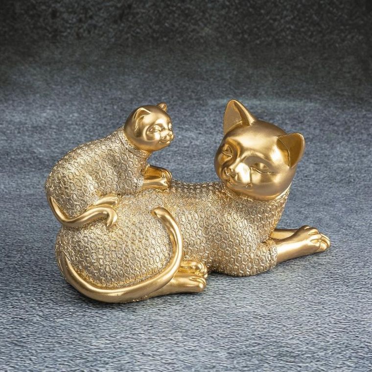 Eurofirany, figurka dekoracyjna, Haris, złoty, 9-19-12 cm