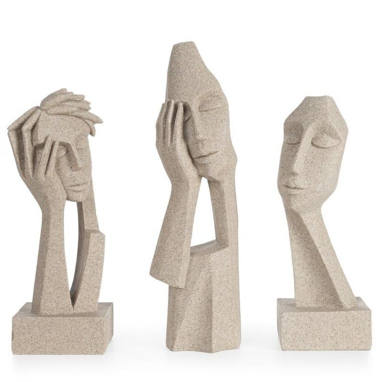 Eurofirany, figurka dekoracyjna Logan, 10-9-33 cm, beżowy