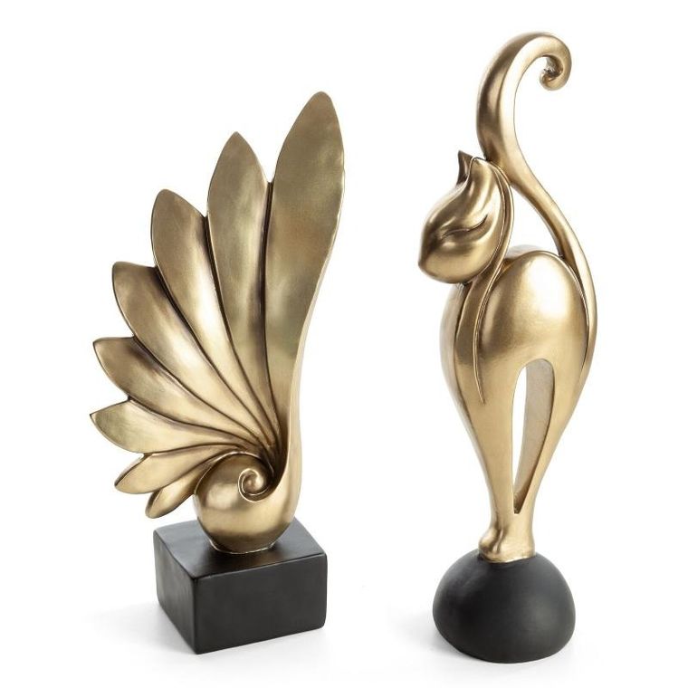 Eurofirany, figurka dekoracyjna Tylor, 13-10-40 cm, złoty