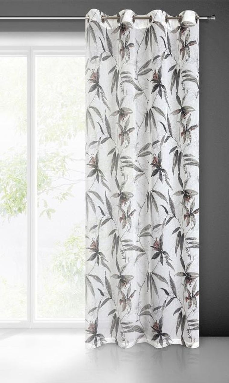 Eurofirany, firana gotowa Aida, 140-250 cm, ciemnobeżowy