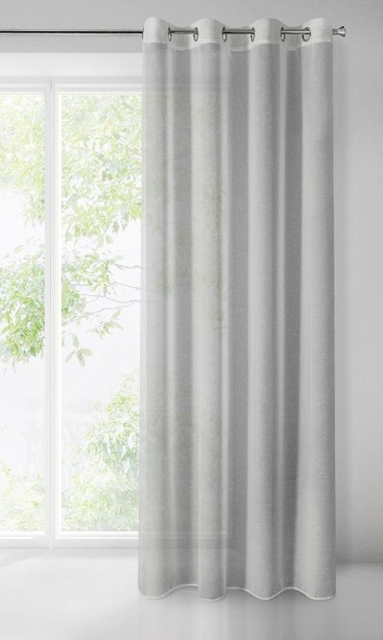 Eurofirany, firana gotowa, Angela, 140-250 cm, stalowy