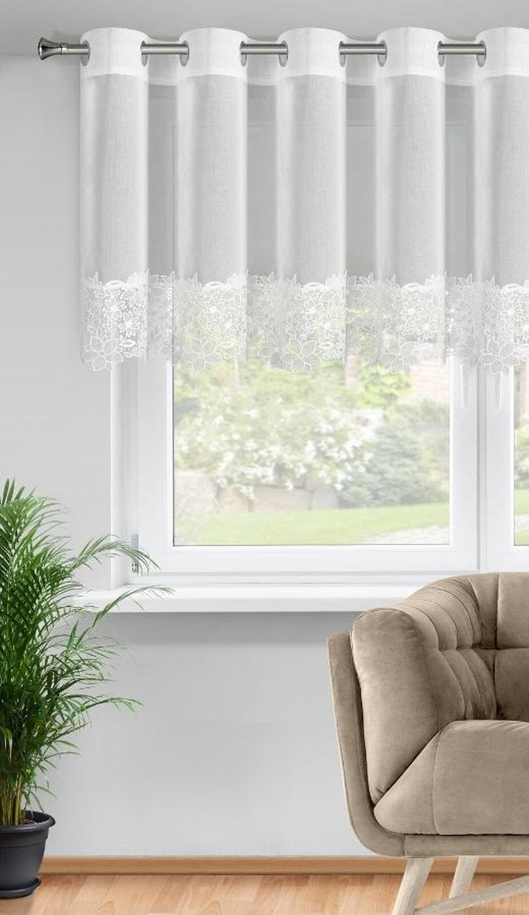 Eurofirany, firana gotowa, Artemida, 400-80 cm, biały