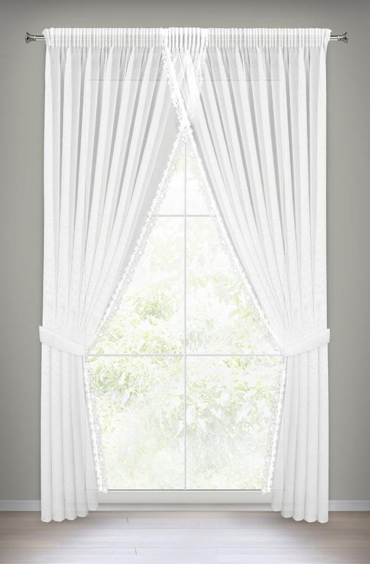 Eurofirany, firana gotowa, Artemida, na taśmie, 400-250 cm, biały