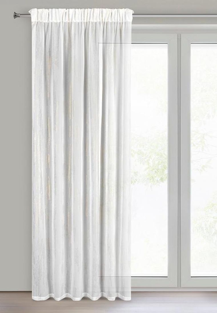 Eurofirany, firana gotowa, Astra, na taśmie, 140-250 cm, biały