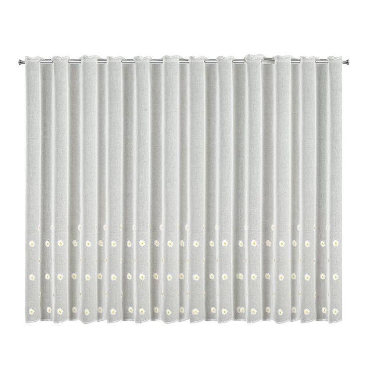 Eurofirany, firana gotowa, Bellis, na taśmie, 350-145 cm, biały