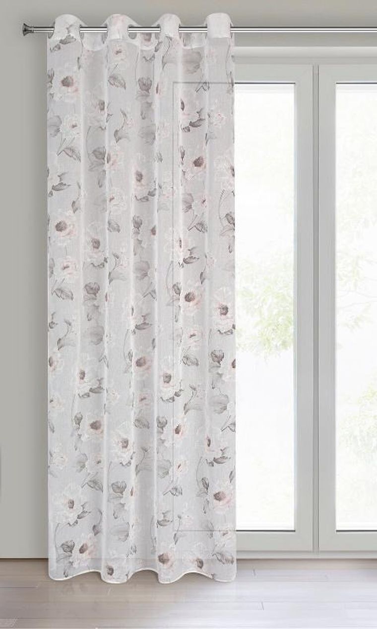 Eurofirany, firana gotowa, Bessy, 140-250 cm, różowy