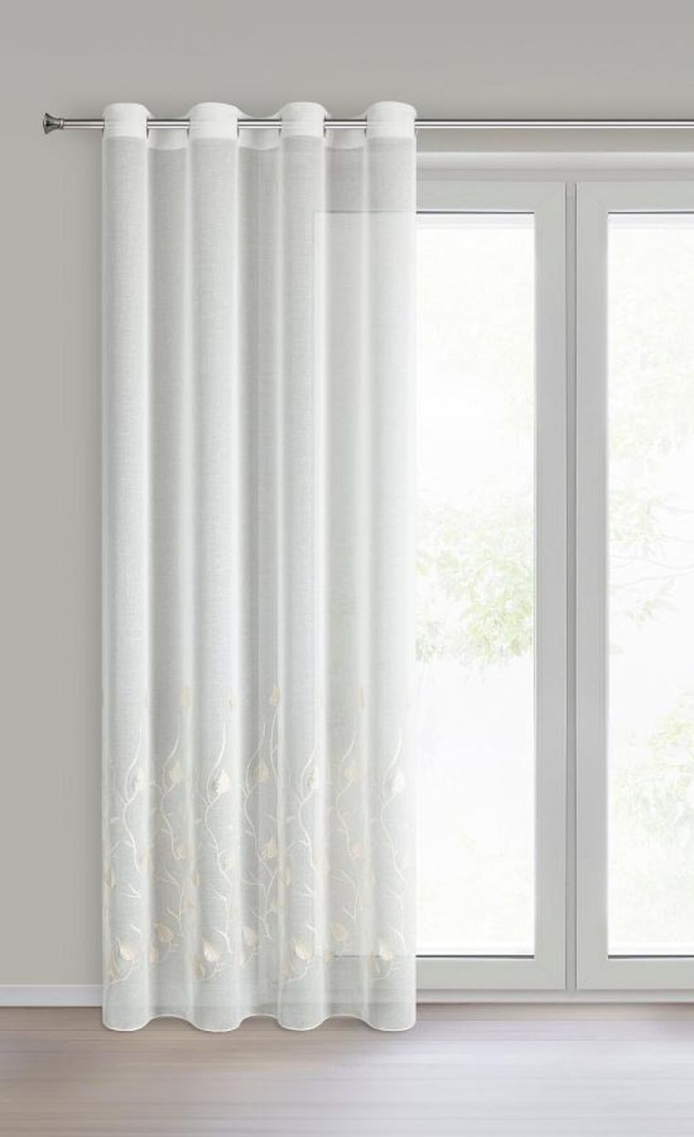 Eurofirany, firana gotowa, Broklyn, 140-250 cm, biały