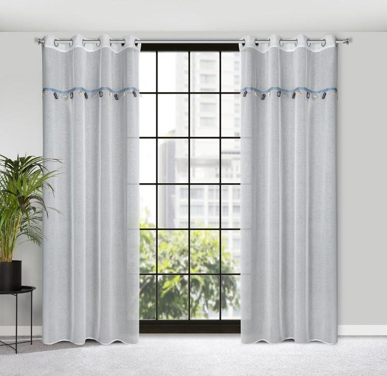 Eurofirany, firana gotowa, car, 140-250 cm, biały