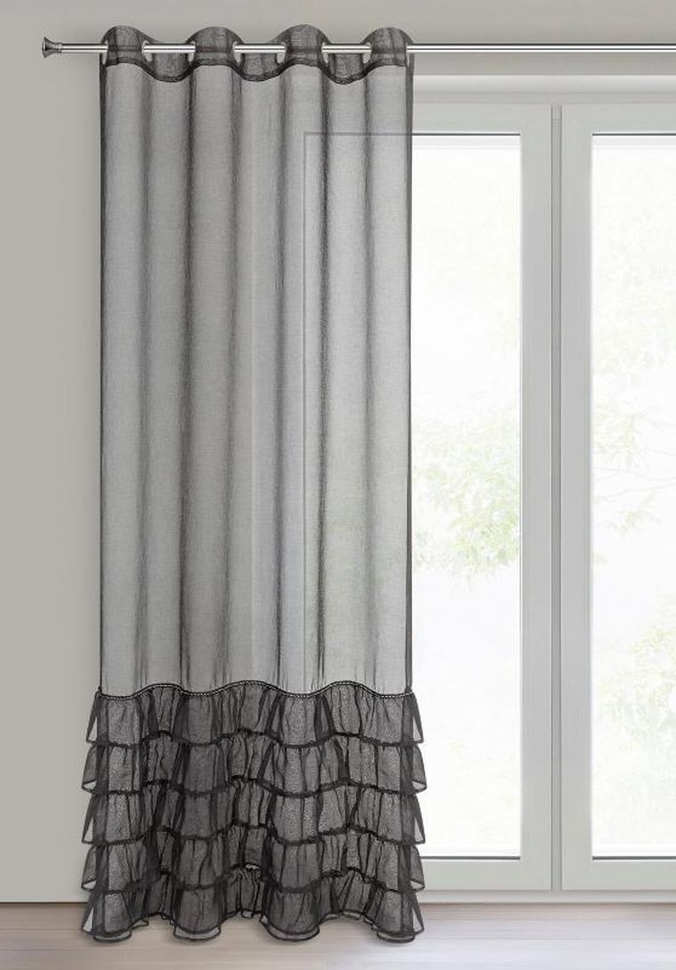 Eurofirany, firana gotowa, Carli, 140-250 cm, czarny