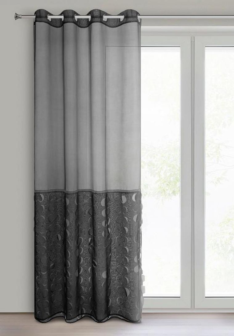 Eurofirany, firana gotowa, Debora, 140-250 cm, czarny