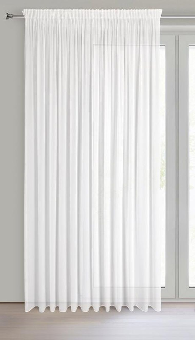 Eurofirany, firana gotowa, Debra, na taśmie, 400-270 cm, biały