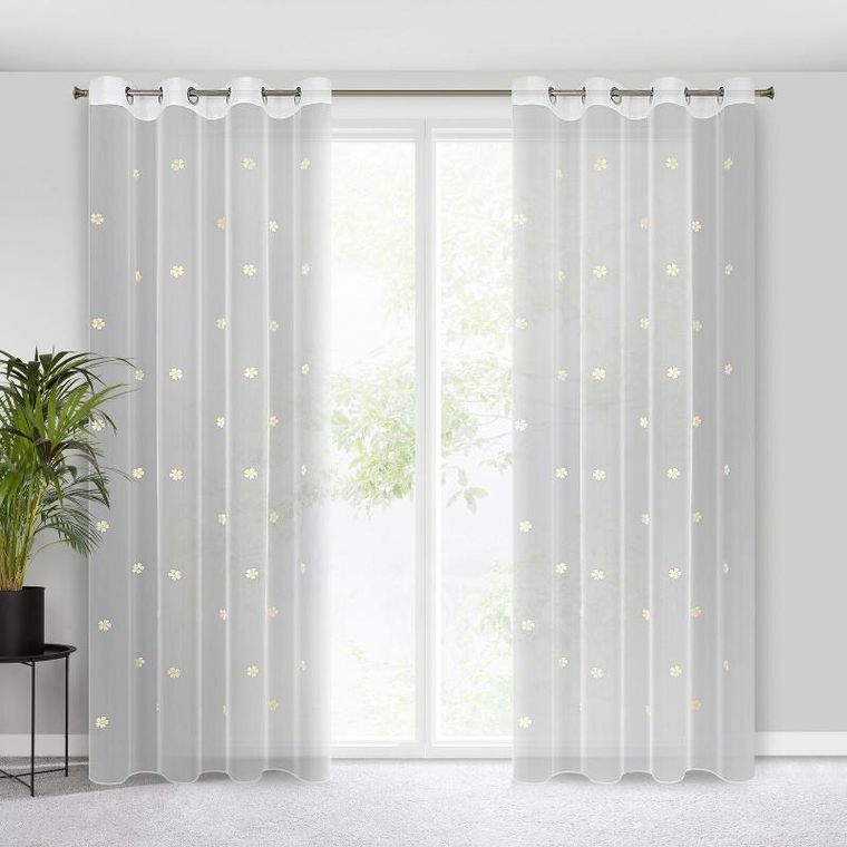 Eurofirany, firana gotowa, Elsa, 140-250 cm, biały