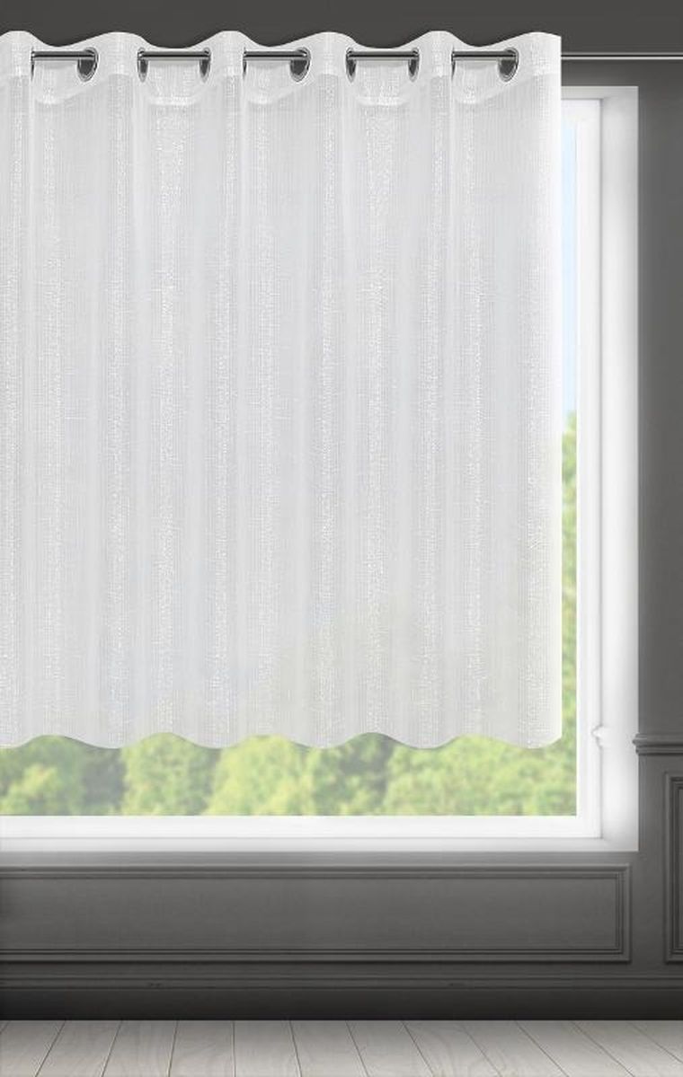 Eurofirany, firana gotowa Emma, 290-145 cm, biały