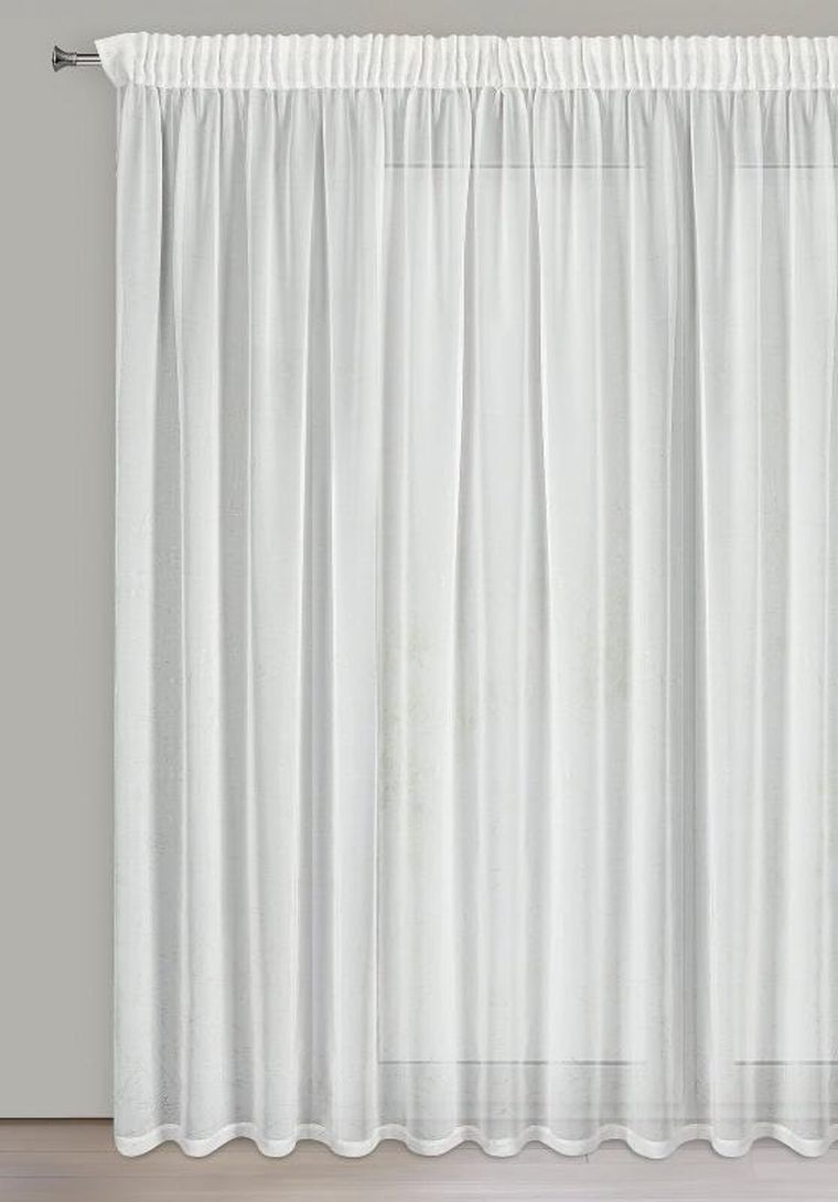 Eurofirany, firana gotowa, Hera, na taśmie, 300-270 cm, biały