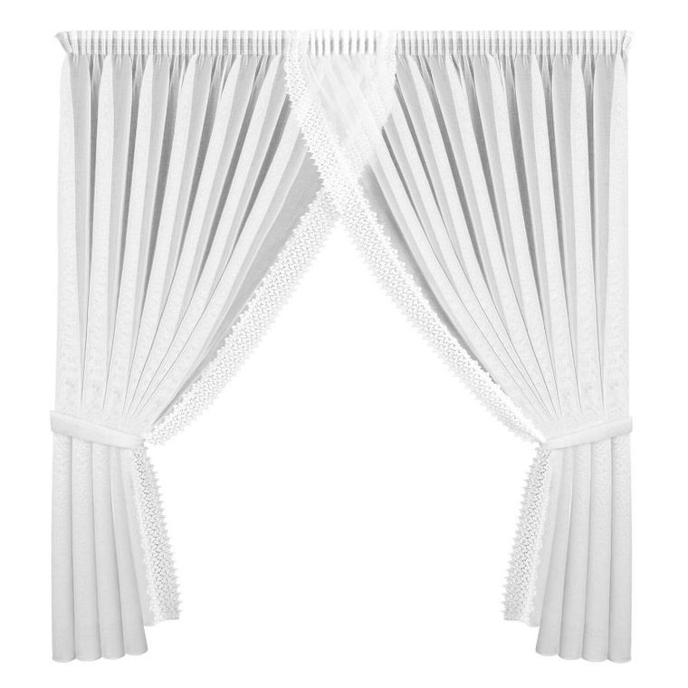 Eurofirany, firana gotowa, Hestia, na taśmie, 400-250 cm, biały