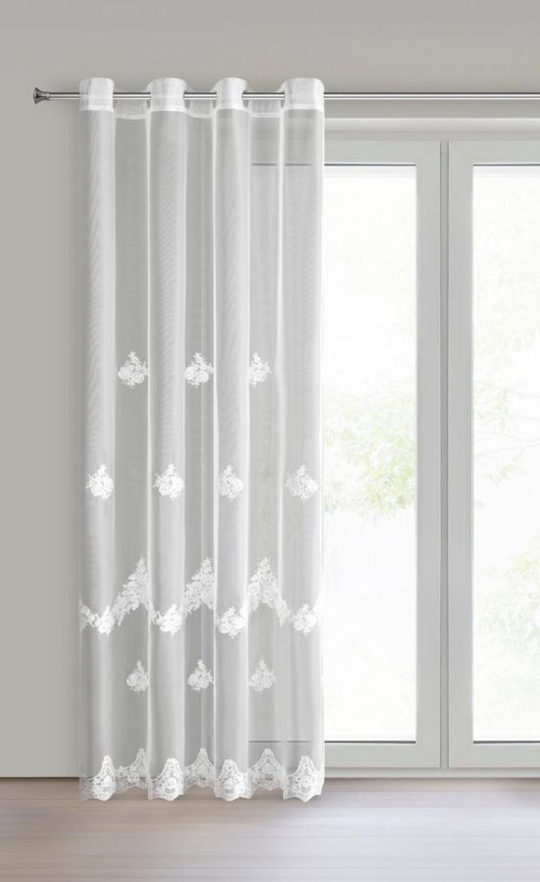 Eurofirany, firana gotowa, Isari, 350-250 cm, biały