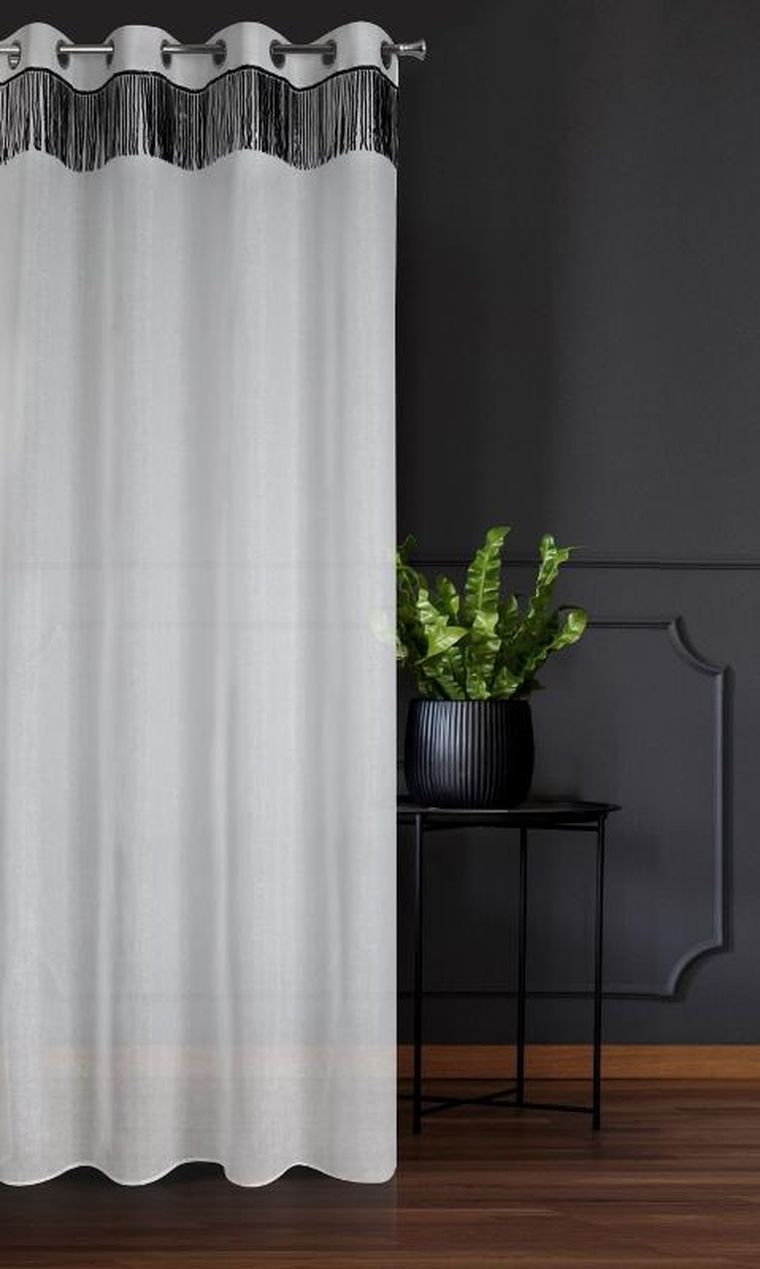 Eurofirany, firana gotowa Jasper, 140-250 cm, biały