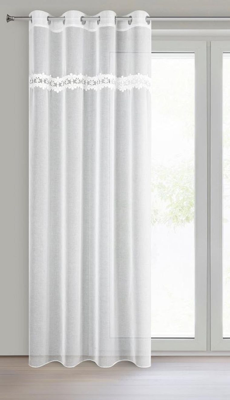 Eurofirany, firana gotowa, Kaja, 140-250 cm, biały