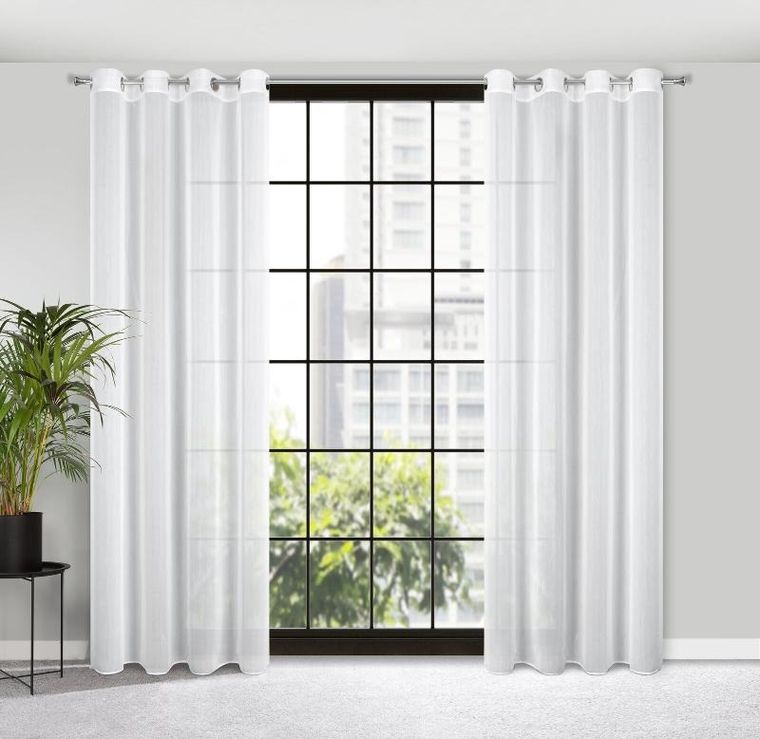Eurofirany, firana gotowa, Kalia, 140-260 cm, biały
