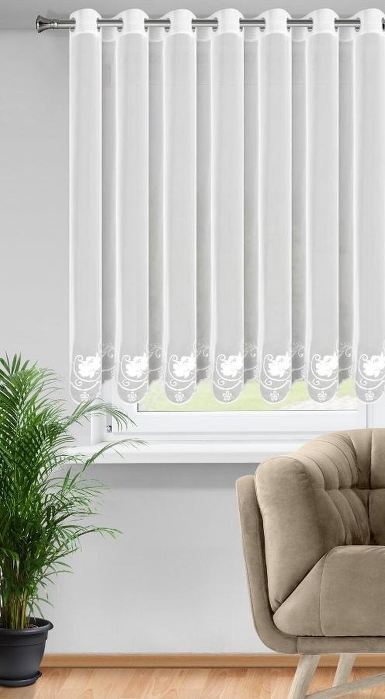 Eurofirany, firana gotowa, Leti, 350-160 cm, biały