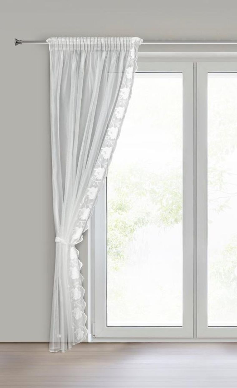 Eurofirany, firana gotowa, Leti, na taśmie, 140-270 cm, biały