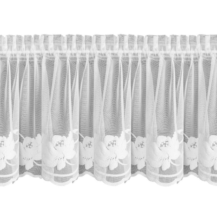Eurofirany, firana gotowa, Leti, na taśmie, 150-40 cm, biały