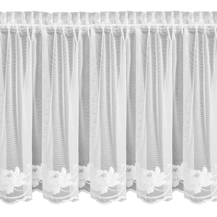 Eurofirany, firana gotowa, Leti, na taśmie, 150-70 cm, biały