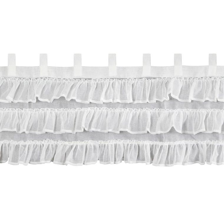 Eurofirany, firana gotowa, Lilia 1, na szelkach, 150-45 cm, biały