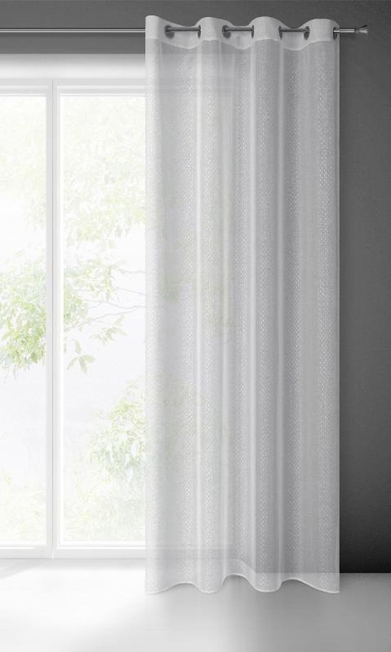 Eurofirany, firana gotowa, Loara, 140-250 cm, biały