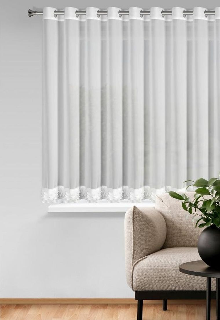 Eurofirany, firana gotowa, Luisa, 160-400 cm, biały