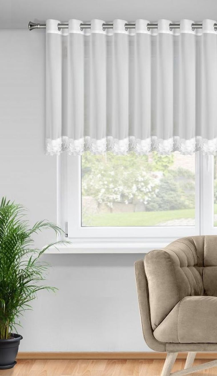 Eurofirany, firana gotowa, Luisa, 80-400 cm, biały