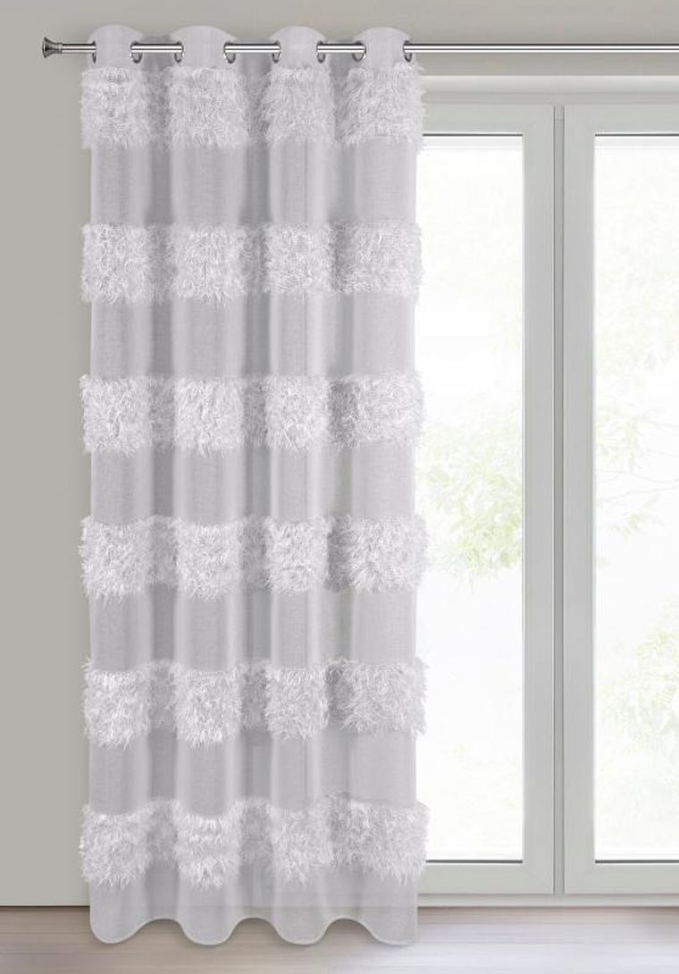 Eurofirany, firana gotowa Margaret, 140-250 cm, srebrny