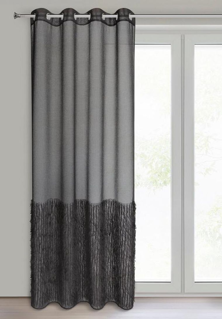 Eurofirany, firana gotowa Margaret2, 140-250 cm, czarny