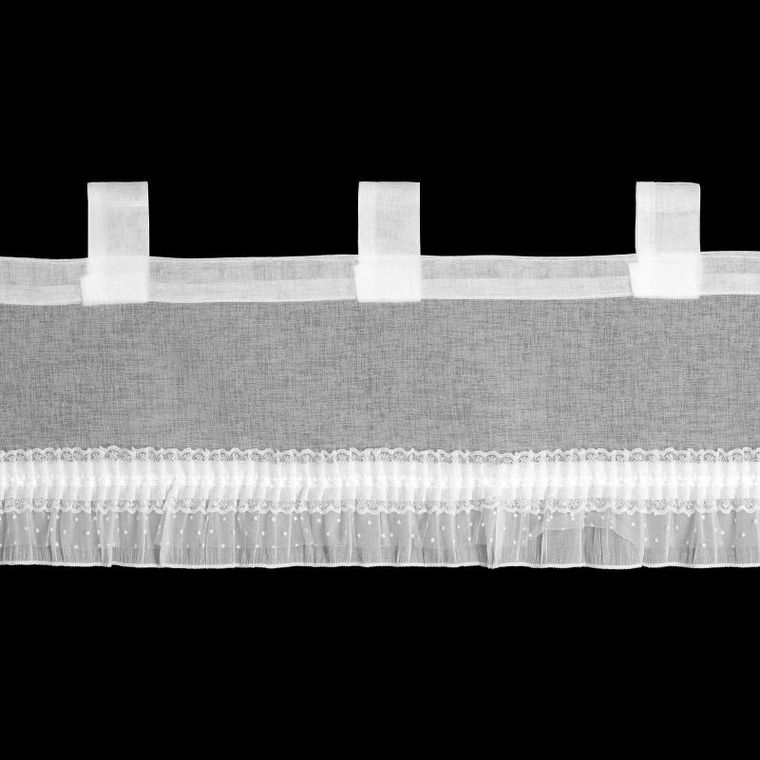 Eurofirany, firana gotowa, Mary, na szelkach, 30-150 cm, biały
