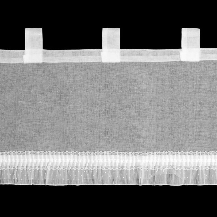 Eurofirany, firana gotowa, Mary, na szelkach, 60-150 cm, biały