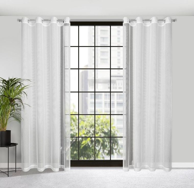 Eurofirany, firana gotowa, Megi 140-250 cm, biały