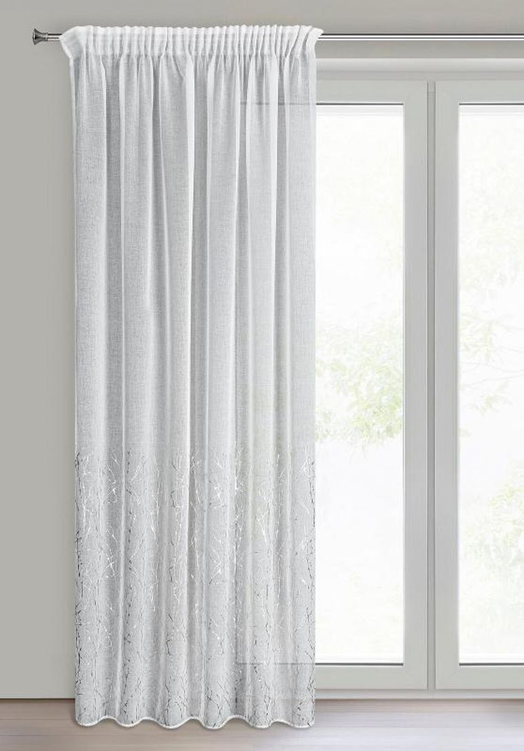 Eurofirany, firana gotowa, Melia, na taśmie, 140-270 cm, biały