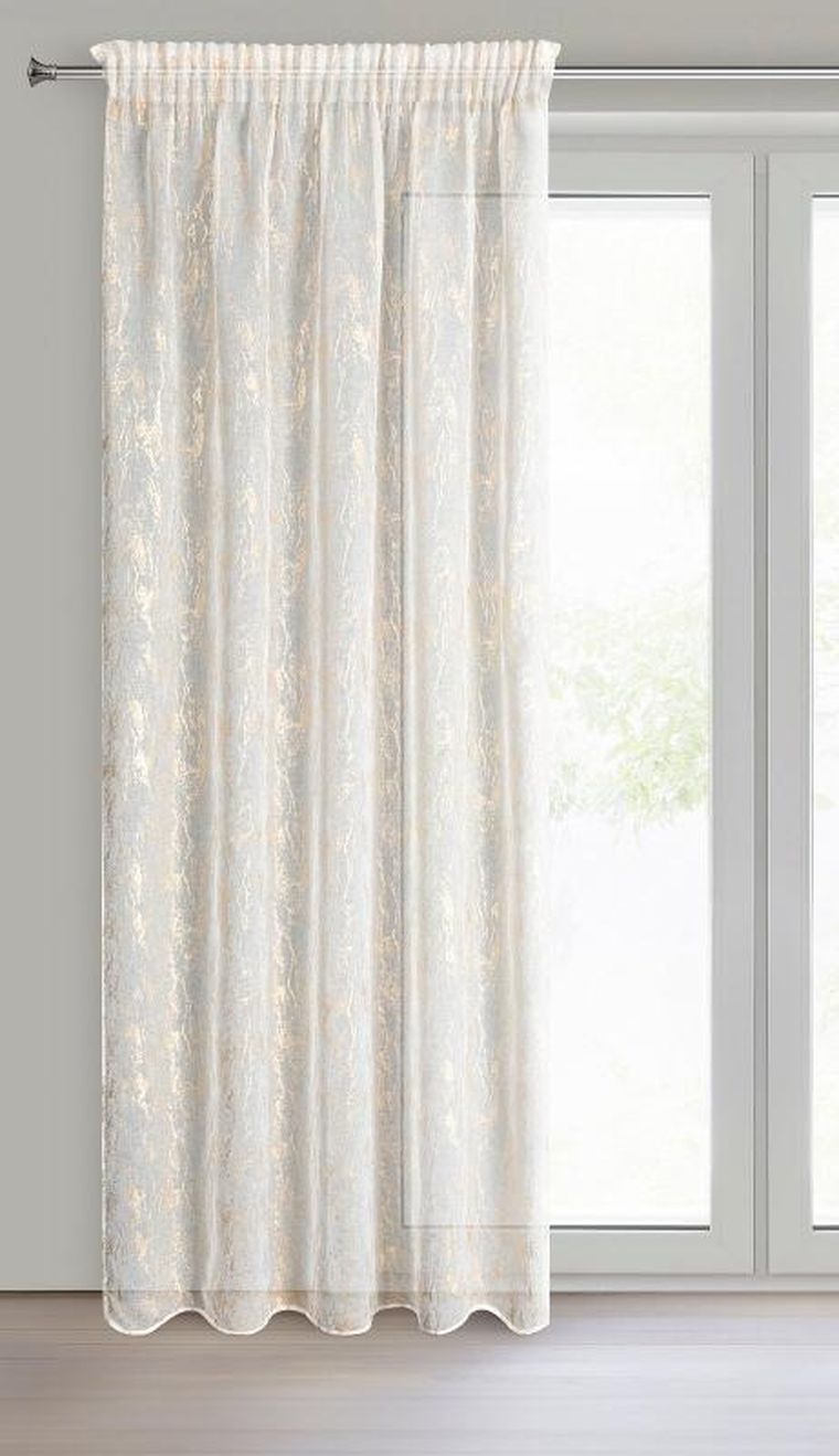 Eurofirany, firana gotowa, Mia, na taśmie, 140-270 cm, biały