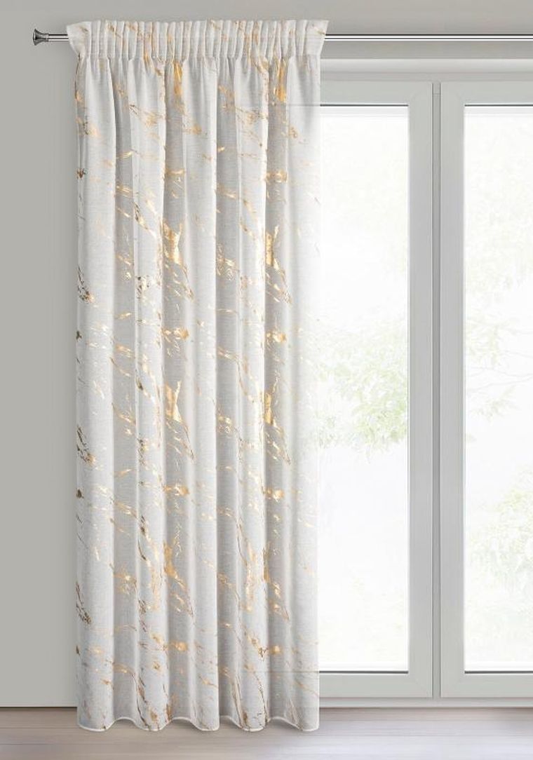 Eurofirany, firana gotowa, Molly, na taśmie, 140-270 cm, biały