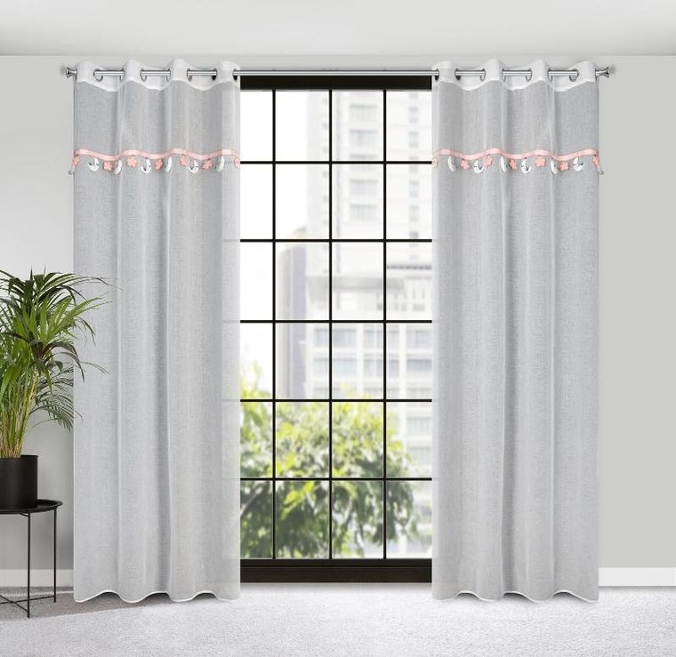 Eurofirany, firana gotowa, moon, 140-250 cm, biały