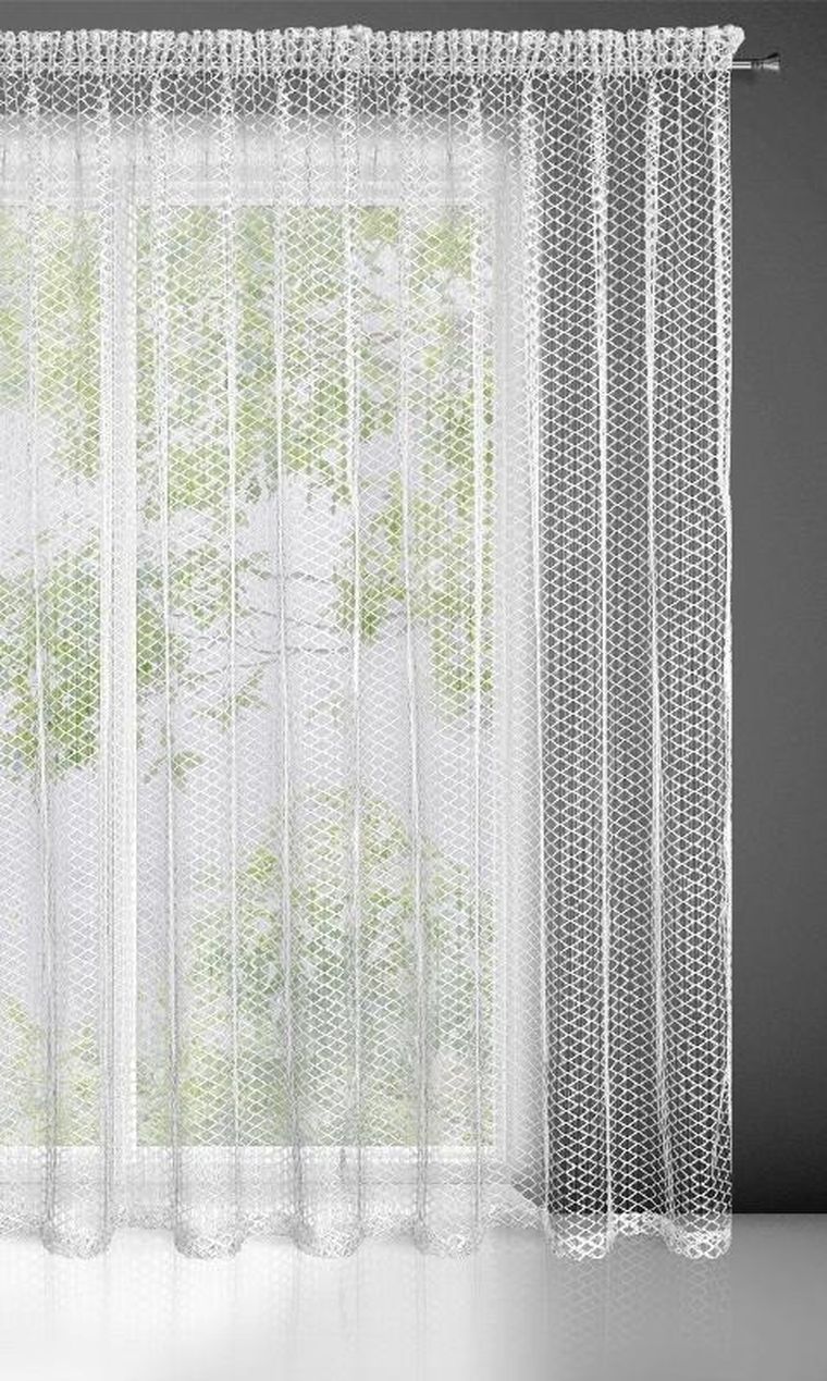 Eurofirany, firana gotowa na taśmie, Aiden, 300-270 cm, biały