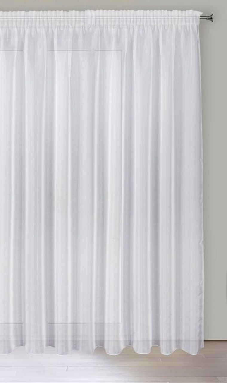 Eurofirany, firana gotowa na taśmie, Alia, 350-270 cm, biały