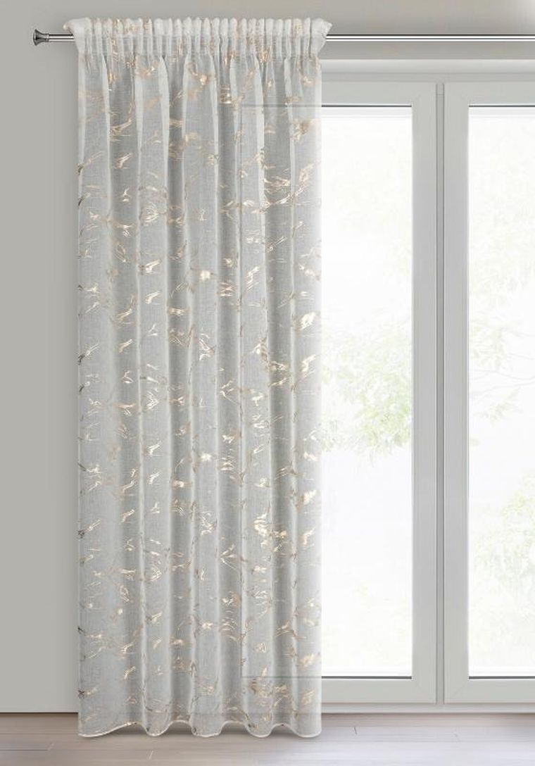 Eurofirany, firana gotowa na taśmie, Alina, 140-270 cm, biały