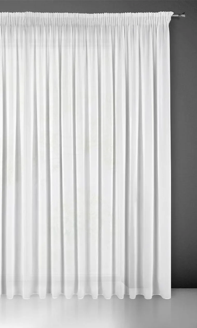 Eurofirany, firana gotowa na taśmie, Dalia, 350-270 cm, biały