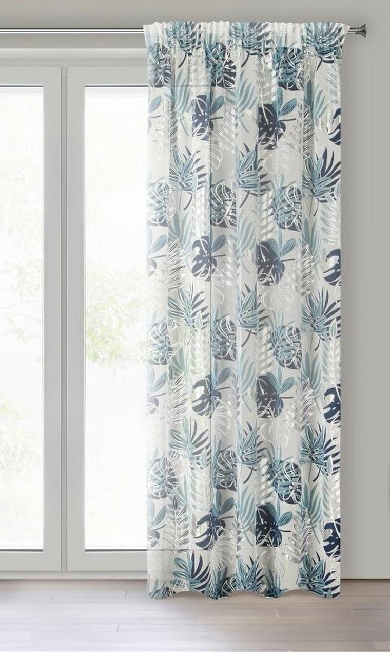 Eurofirany, firana gotowa na taśmie, Malta, granatowy