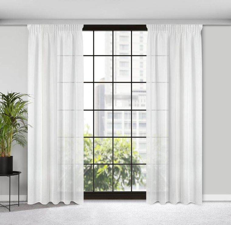 Eurofirany, firana gotowa na taśmie, Margo, 140-270 cm, biały
