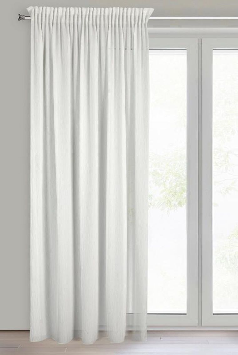 Eurofirany, firana gotowa na taśmie, Melinda, 135-270 cm, biały