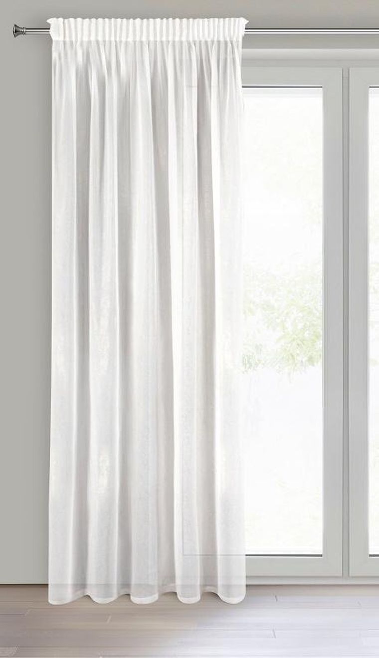 Eurofirany, firana gotowa na taśmie, Missy, 140-270 cm, biały