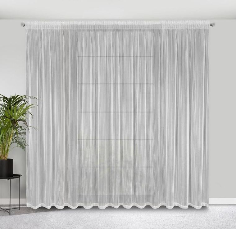 Eurofirany, firana gotowa na taśmie, Noelia, 300-270 cm, biały